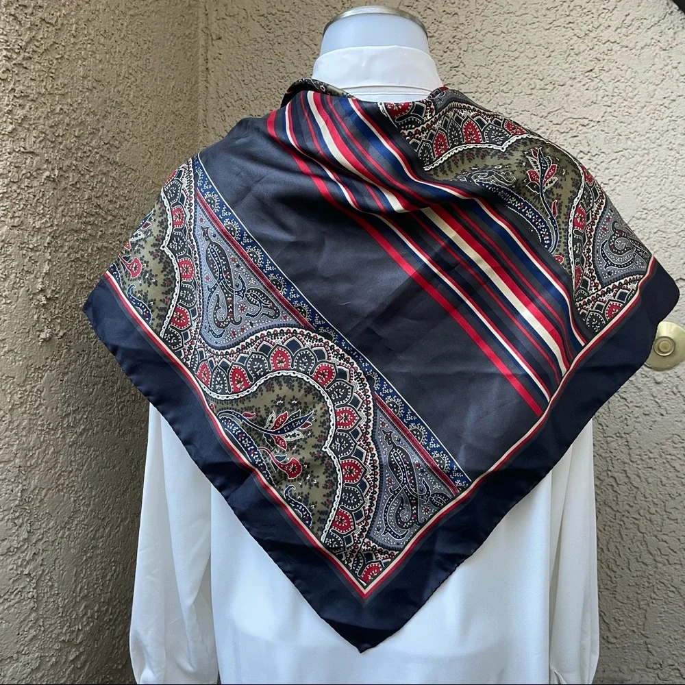 Vintage multicolored Talbots silk scarf